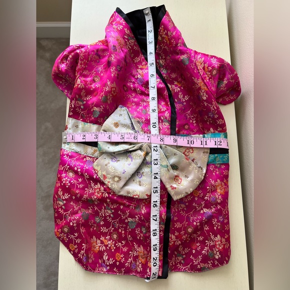 Halloween Kimono with matching Headpiece. Fabric is faux silk and colorful. - Picture 8 of 11
